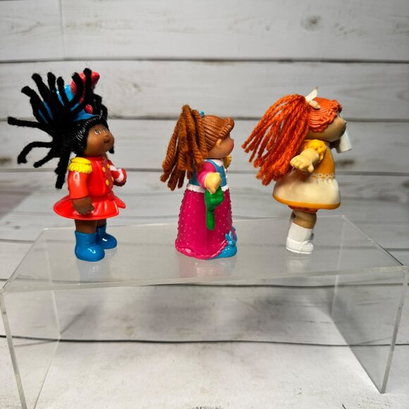Cabbage Patch Kids McDonalds Toys Lot of 3 Vtg 1992 1993 Figures Yarn Hair - Picture 2 of 11